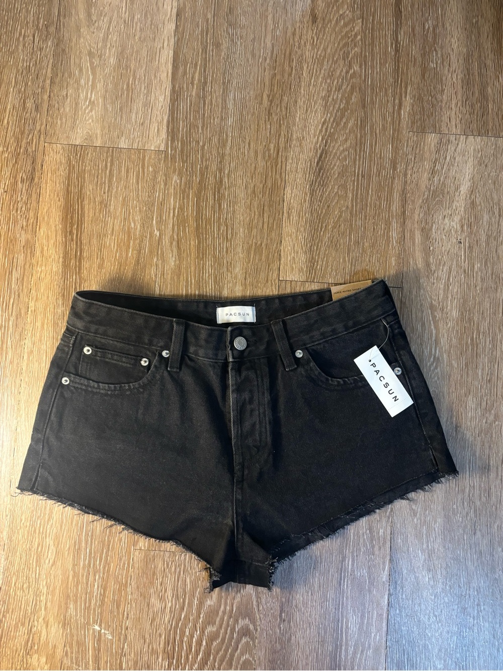 PacSun Jamie micro Black High-Rise Denim Cutoff Shorts